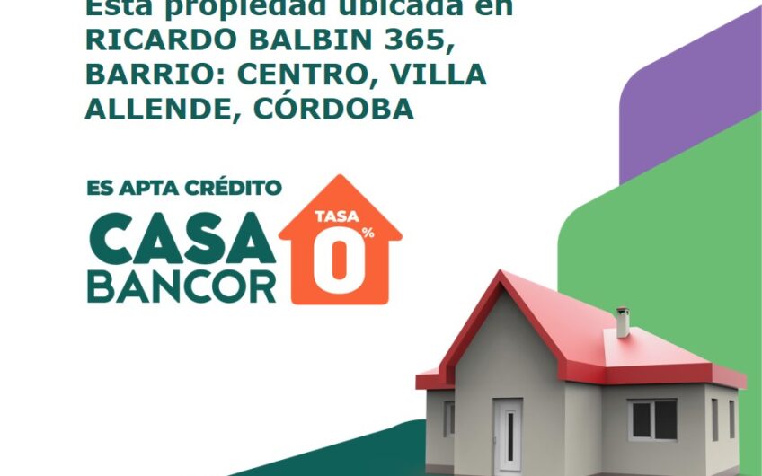 Casa en Villa Allende, Sierras  Chicas, Apta Crédito!.